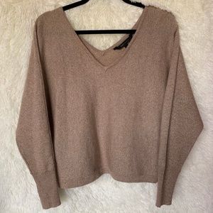 BCBGMaxAzria Sweaters - BCBGMaxAzria Tan V-Neck Sweater Women’s Small BCBGMaxAzria Sweaters - BCBGMaxAzria Tan V-Neck Sweater Women’s Small